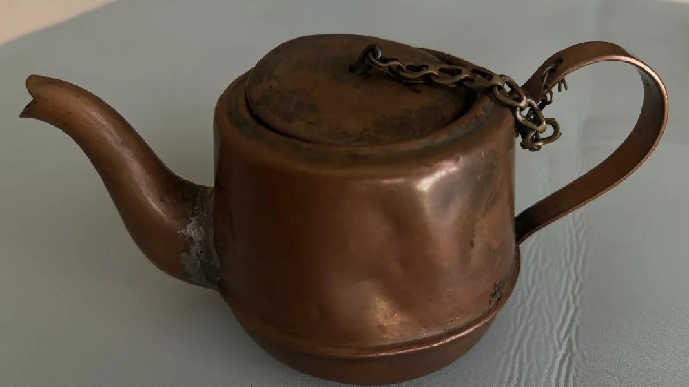 Butter pot from a Mongolian temple where lamas worship Buddhism