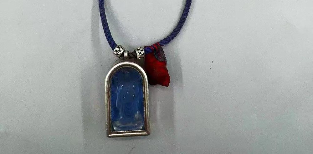 Qing Dynasty Crystal Buddha Statue + Sterling Silver Portable Buddha Shrine